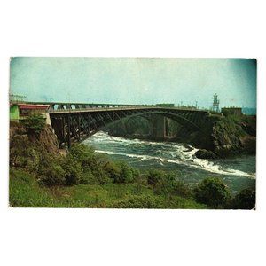 Vintage Postcard Reversing Falls New Brunswick Canada Posted 1959 Funny Note